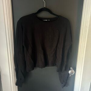 Cropped black sweater
